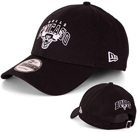 New Era - Gorra para hombre, edición limitada, con bordado adicional del equipo en la parte trasera, de NFL, NBA, MLB, 9Forty ajustable los Yankees, Bulls, Dodgers, Lakers, Sox Chicago Black White