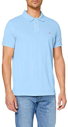 Gant Original Pique Ss Rugger, Camisa de Polo Hombre, Capri Blue, M