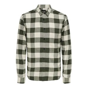Only & Sons Onsgudmund Ls Checked Shirt Noos, Camisa para Hombre, Forest Night., L