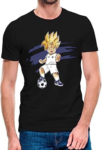 Ropa4 Camiseta de niño de Manga Corta Goku Madrid 23-24 (9- Camiseta niño 10 años)(Negra Manga Corta)