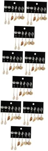 SHERCHPRY 36 Pares pendientes de mujer aretes de conchas de cauri pendientes de caracola joyería bohemia joyería del oído de la señora pendiente de joyería para niña ropa Accesorios Perder