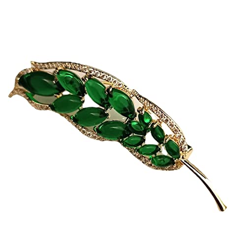 SUNMME Broche alfileres broches hueco hoja verde broche elegante medio género Pin accesorios señoras joyería ropa accesorios broches