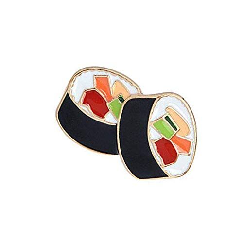 UBL Pulaboo - Broche de esmalte con diseño de sushi, diseño lindo y divertido, mochilas para ropa, joyería de regalo de calidad confiable