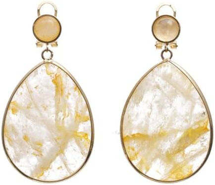 BITONG Pendientes De Piedra Natural,Pendientes Colgantes Hechos A Mano Para Mujer – Pendientes Grandes De Moda Con Colgante De Cristal Para El Pelo, Perfectos Para El Uso Diario