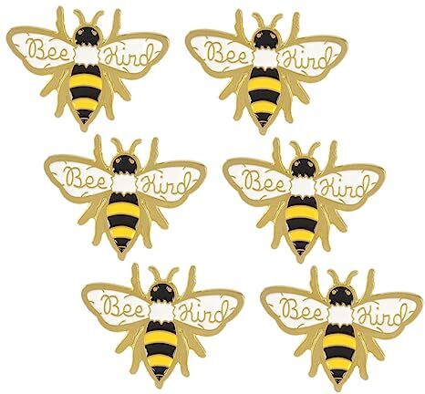 COHEALI 6 Piezas Juego De Pines Esmaltados En Forma De Abeja Joyería De Abeja Broche De Insecto Pin De Esmalte Broche De Abeja Broche Pin Abeja Broche Decorativo Metal Ropa Perder Regalo