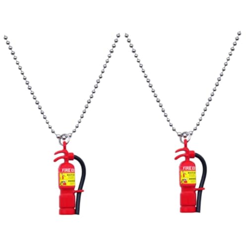 SOIMISS 2 Piezas Collar De Extintor De Incendios Collar De Encanto Collar De Niños Para Hombres Joyería De Bombero Accesorios De Mujer Joyería Collar Para Hombre Colgante Collar Especial
