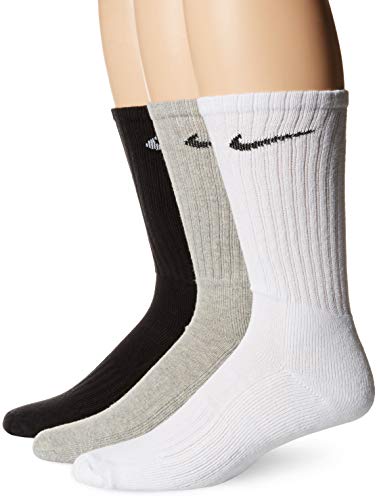 Nike Everyday Cushion Crew calcetines de deporte para hombre (6 pares), Negro , 42-46