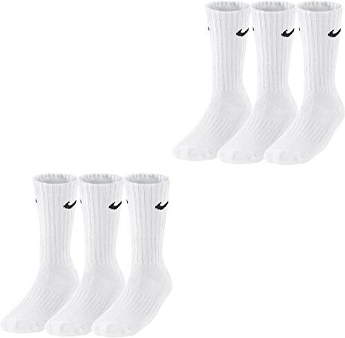 Nike Calcetín Medio alto - 3 pack - suela de tejido de rizo - Basket-ball - Epaisse - Blanc - Cushioned - S