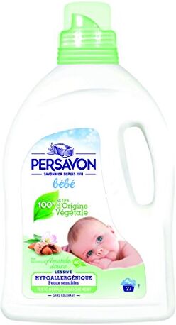 Persavon lavandería bebé leche de almendra dulce 27 lavados) 1,485 L – Juego de 2