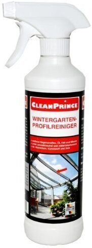 CleanPrince Perfil Limpiador Jardín Invierno Wintergarten-Profilreiniger 0,5 Litro 500ML Aluminio Marcas Nicotina Marcos de Ventana Producto Limpieza Anti Suciedad Elimina Depósitos Tiempo Escaparate Manchas