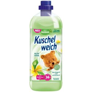 Kuschelweich Suavizante de aloe vera, compatibilidad cutánea dermatológicamente probada, suavizante  sin microplástico, botella grande de 1 litro para hasta 38 lavados