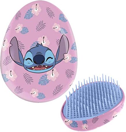 Cerdá Cepillo de Pelo Infantil de Stitch - Color Rosa - Especial Desenredante - Elaborado en Plástico ABS - Duradero y Resistente - Diseño con la Cara de Stitch - Producto Original Diseñado en España