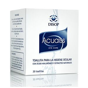 Acuaiss Toallitas para la Higiene Ocular con Acido Hialuronico y Aloe Vera. 20 Unidades
