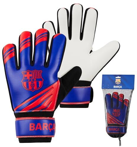 FC Barcelona Guantes Portero Futbol Niño, Guantes de Portero Futbol Tienda Oficial Equipacion Barcelona (Tamaño 7)