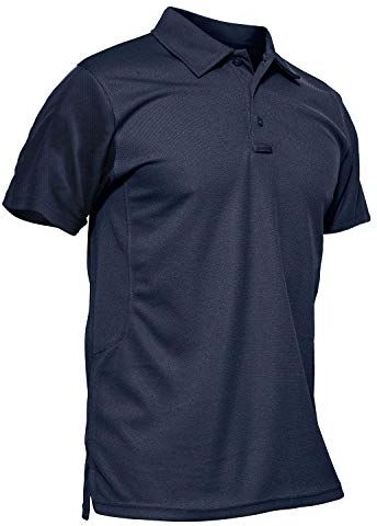 KEFITEVD Outdoor Polo T-Shirt Hombres Golf Ropa de Caza Robust Quick Dry Summer Sports Shirt Dark Blue