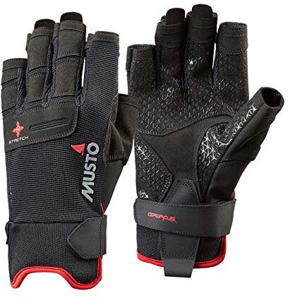 Musto Perfomance Guantes Cortos para Dedo en Negro Adultos Unisex Guantes Flexibles y Transpirables para Deportes acuáticos