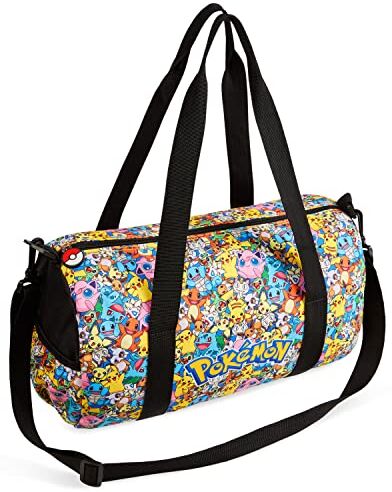 Pokemon Bolsa Deporte Niño Niña Bolsa Piscina Niño Bolsa Viaje Fin de Semana Playa Futbol Gym Merchandising Oficial Pikachu (Multicolor)