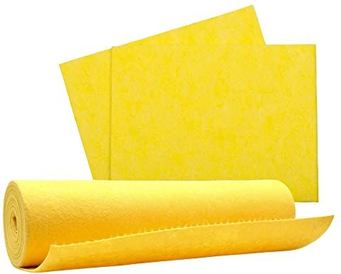 DOJA Barcelona   Rollo de Bayeta Amarilla 6 MT   Fabricado en España   Bayetas Cocina Reutilizables   Bayetas en Rollo de Cocina Limpieza Hogar   Rollo Balleta Absorbente   Limpia Hogar y Oficina