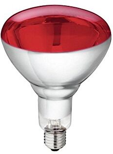 Philips Incandescent reflector lamp - Lámpara (150W, BR125, E27, 230-250V, 12,5 cm, 17,3 cm) Rojo, Color blanco