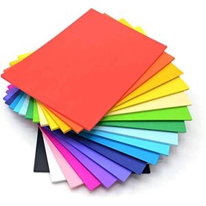 N\C 60 hojas de papel de color DIN A4 230 g/m² I para artesanía y diseño I artesanía estable en cartón creativo cartón fotográfico I 12 colores diferentes DIY papel de construcción colorido