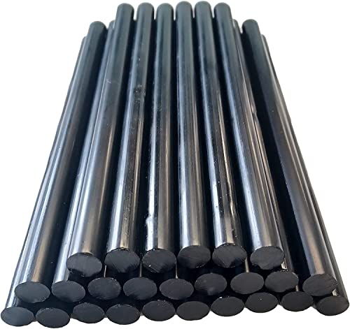 BOLSA de COLA TERMOFUSIBLE NEGRA - BARRAS de silicona para pistola caliente 11 x 200 MM - Para coche PROFESIONAL RZ TOOLS (25 Barras)