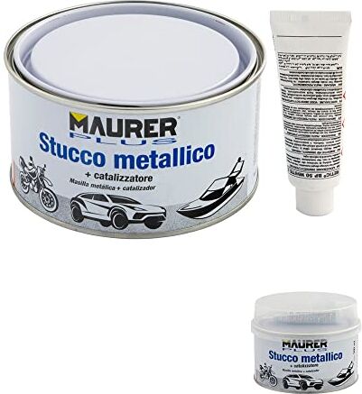 MAURER 14076005 Masilla Reparadora Metales 500 ml. con Endurecedor, Multicolor