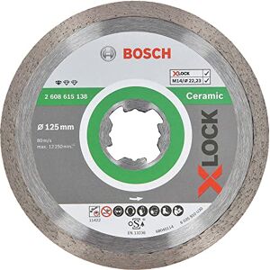 Bosch Professional Standard - Disco de corte de diamante (para cerámica, X-LOCK, Ø125 mm, diámetro del orificio: 22,23 mm)