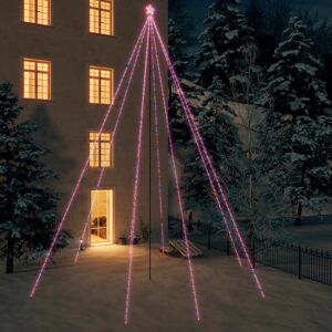 vidaXL Luces árbol Navidad interior/exterior 1300 LED colores 8 m