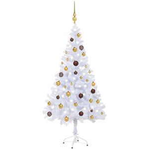 vidaXL Árbol de Navidad artificial con luces y bolas 380 ramas 150 cm