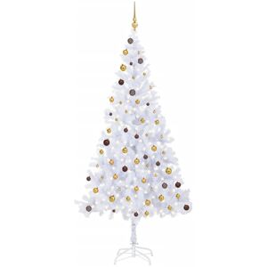 vidaXL Árbol de Navidad artificial con luces y bolas 910 ramas 210 cm