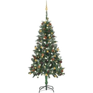 vidaXL Árbol de Navidad artificial con luces LED y bolas 150 cm