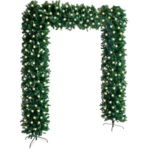 vidaXL Arco árbol de Navidad con LEDs verde 240 cm