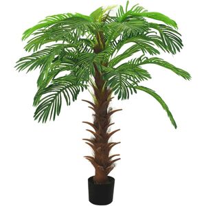 vidaXL Palmera Cycas artificial con macetero 140 cm verde