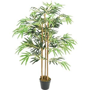 vidaXL Árbol de bambú artificial con 730 hojas verde 120 cm