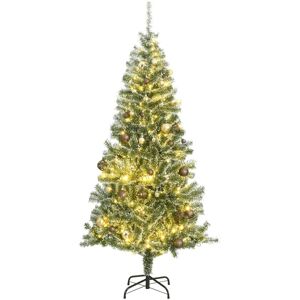 vidaXL Árbol de Navidad artificial con 300 LED bolas y nieve 240 cm