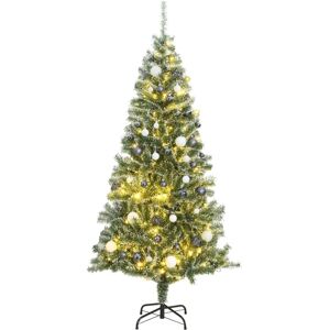 vidaXL Árbol de Navidad artificial con 300 LED bolas y nieve 240 cm