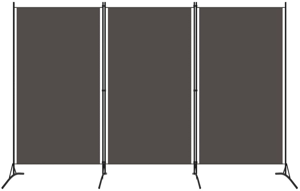 vidaXL Biombo divisor de 3 paneles gris antracita 260x180 cm