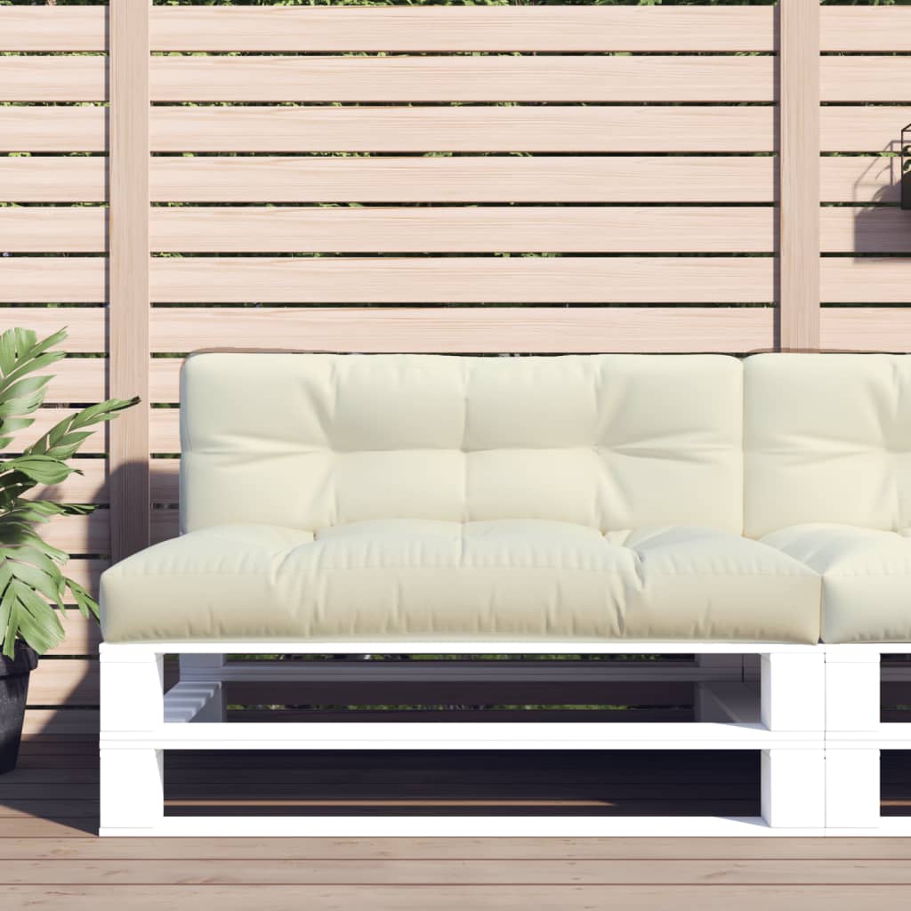 vidaXL Cojín para sofá de palets tela crema 120x40x12 cm