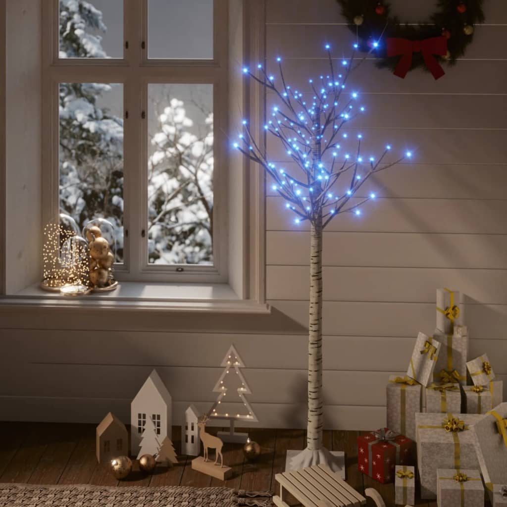 vidaXL Árbol de Navidad LED azul sauce de interior y exterior 1,5 m