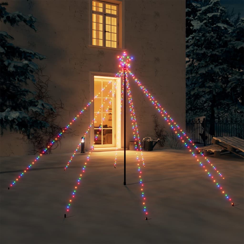 vidaXL Luces árbol de Navidad interior/exterior 400 LED colores 2,5 m