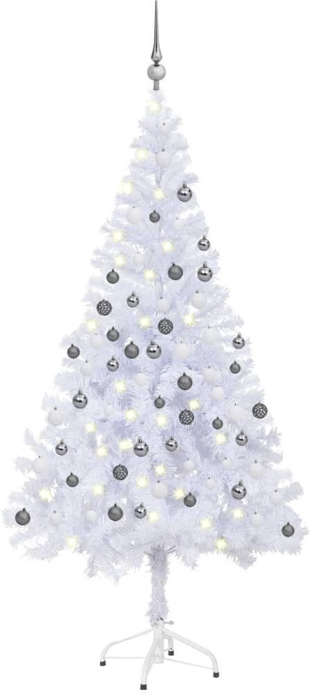 vidaXL Árbol de Navidad artificial con luces y bolas 230 ramas 120 cm