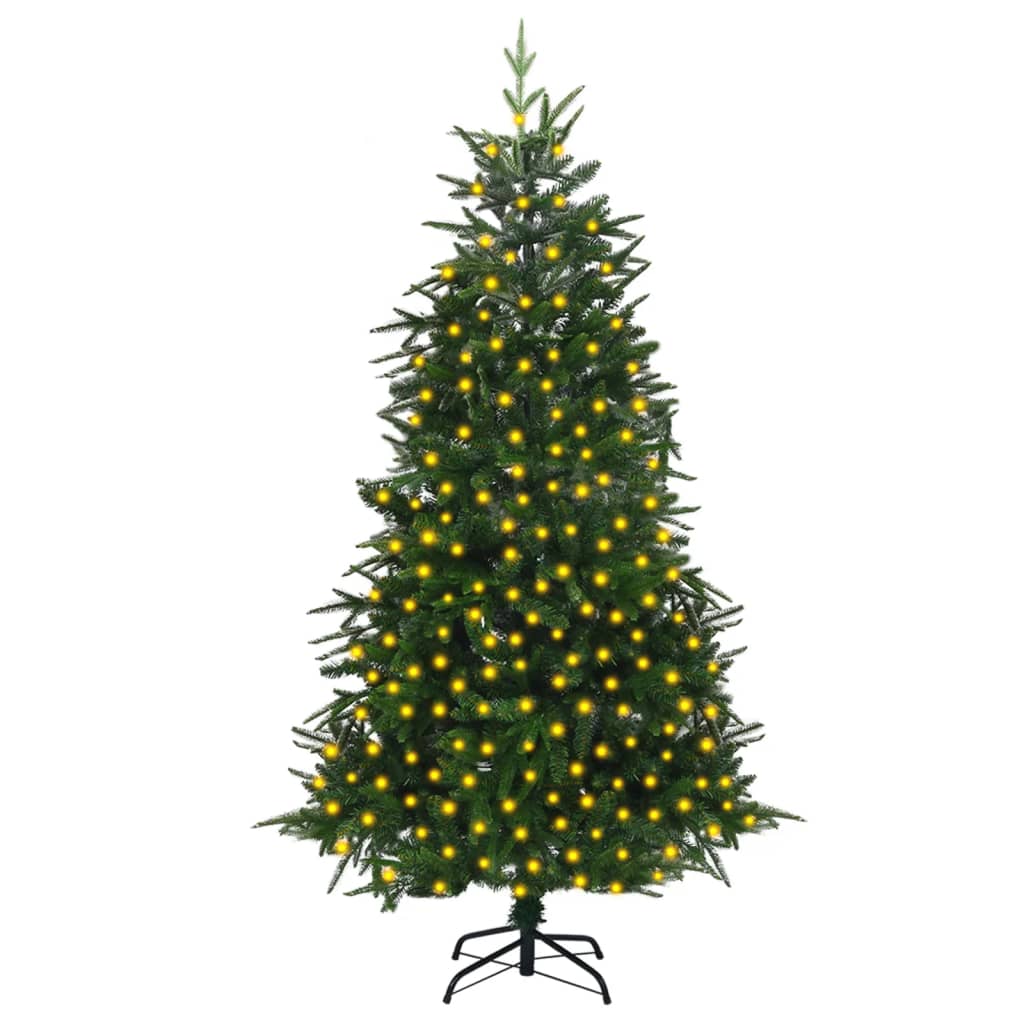 vidaXL Árbol de Navidad artificial con luces PVC&PE verde 240 cm