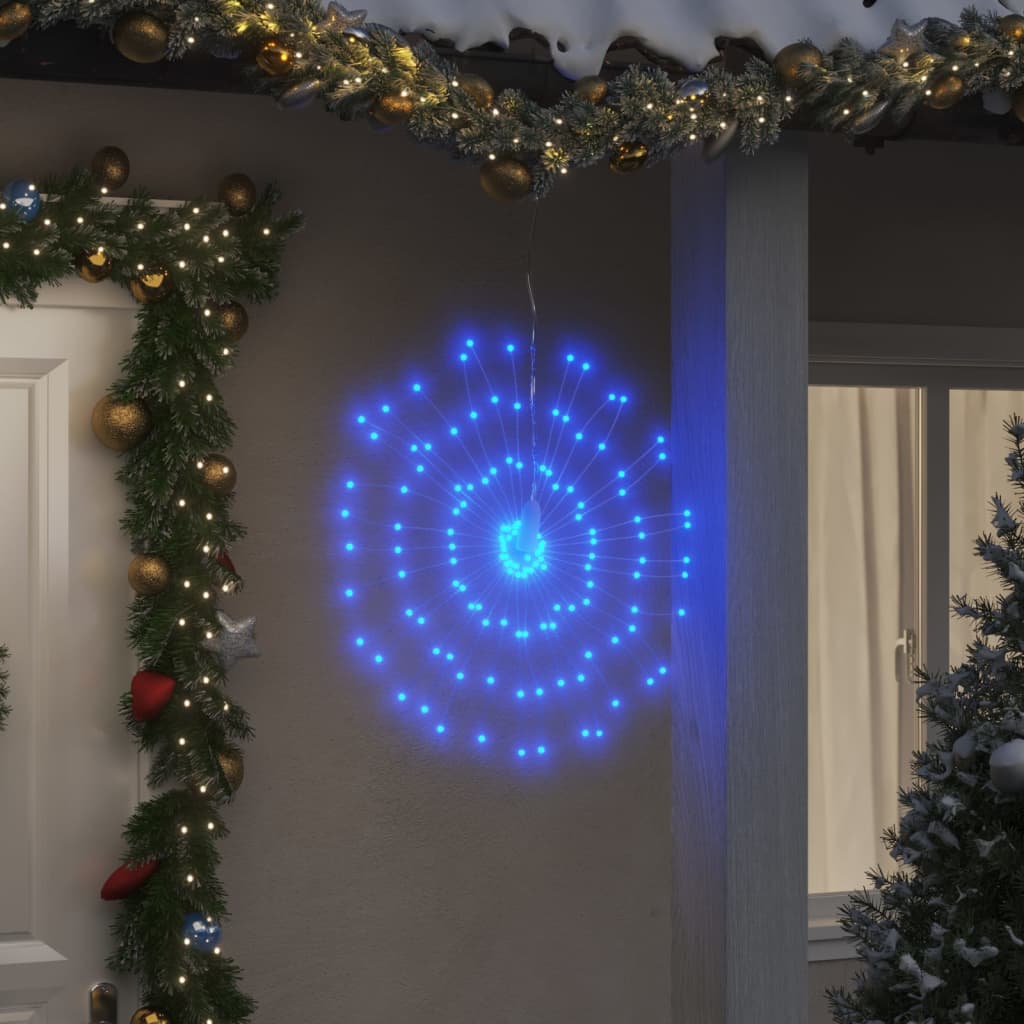 vidaXL Luces de Navidad de estrellas 4 uds 140 LED azul 17 cm