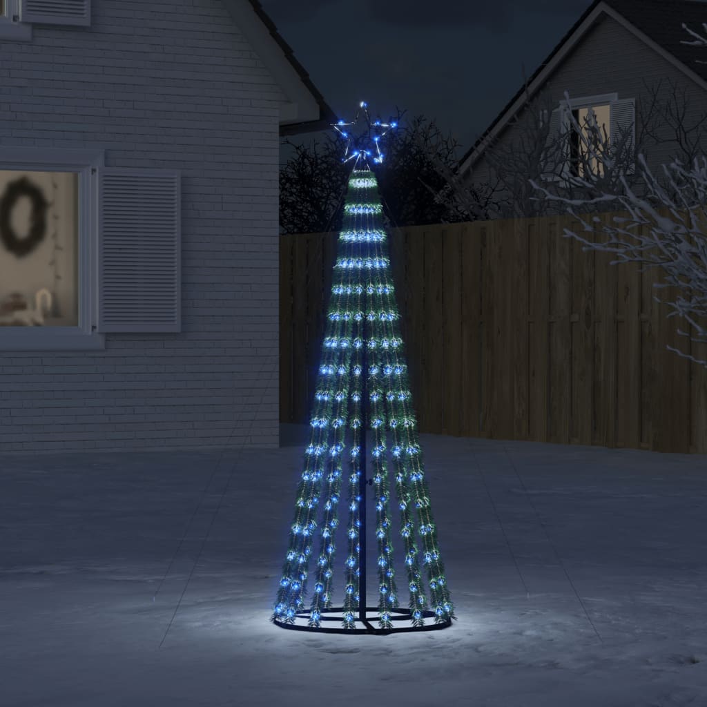 vidaXL Árbol de Navidad cono de luz 275 LEDs azul 180 cm