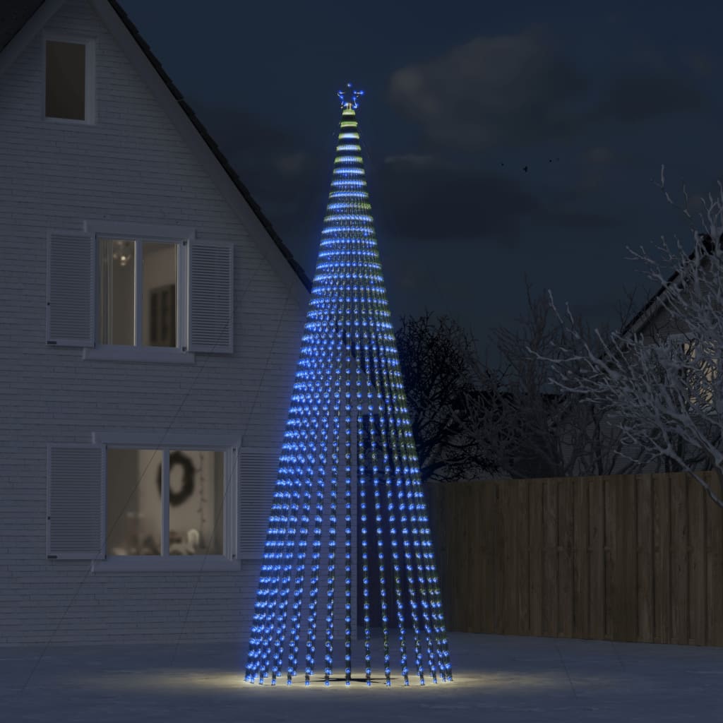 vidaXL Árbol de Navidad cono de luz 1544 LEDs azul 500 cm
