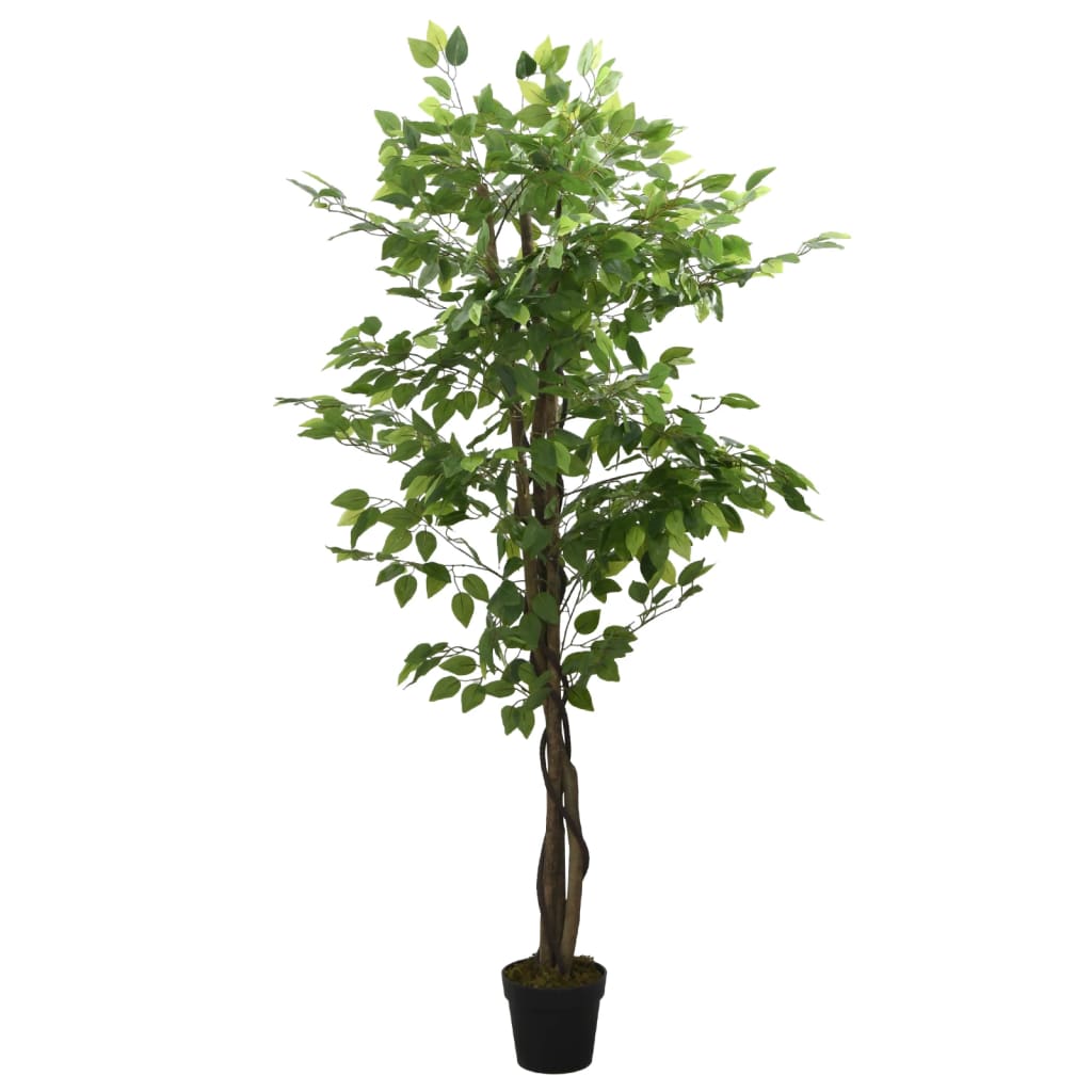 vidaXL Ficus artificial con 378 hojas verde 80 cm