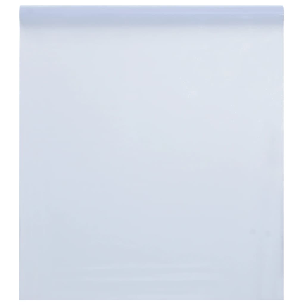 vidaXL Lámina de ventana esmerilada PVC blanco transparente 45x1000 cm