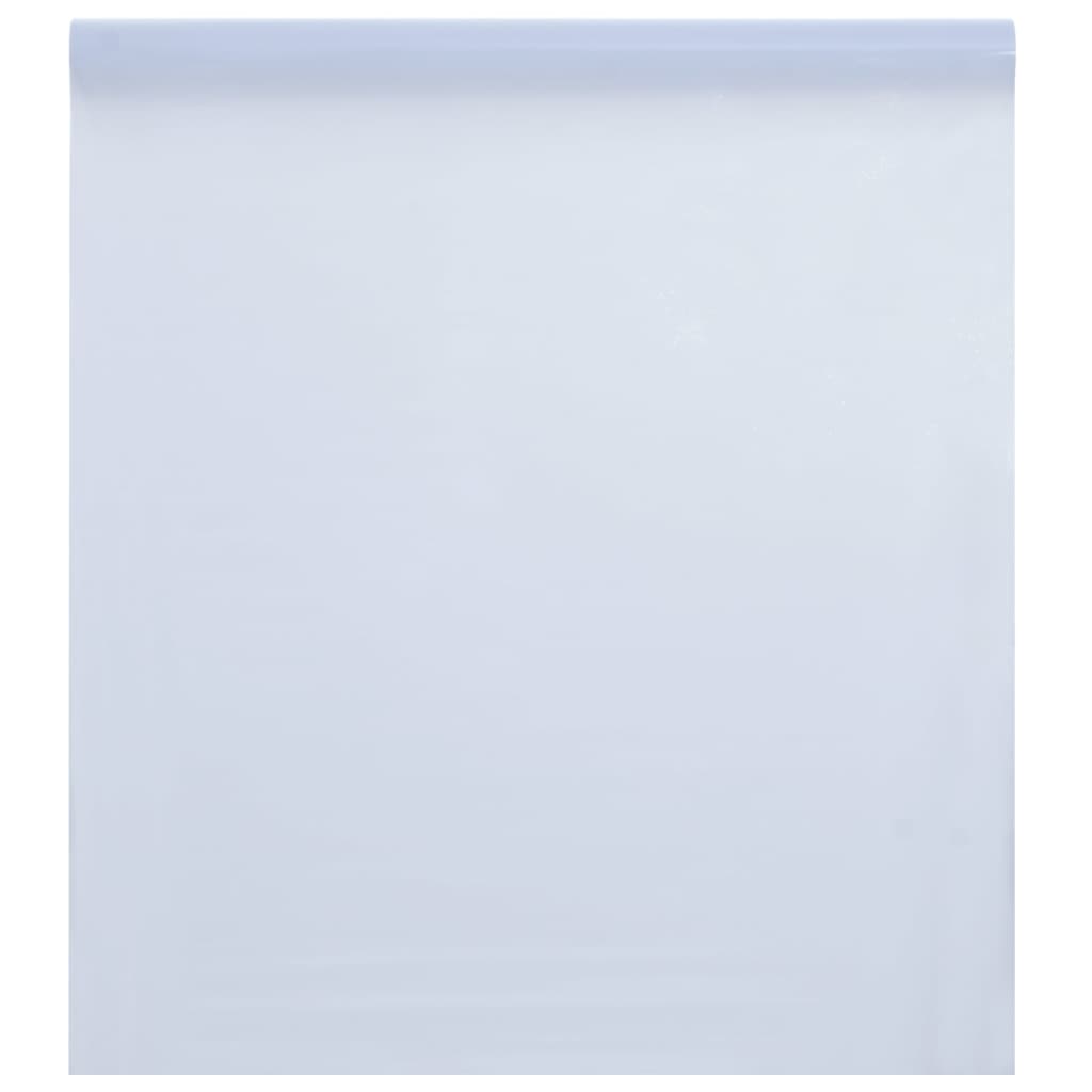 vidaXL Lámina de ventana esmerilada PVC blanco transparente 90x500 cm