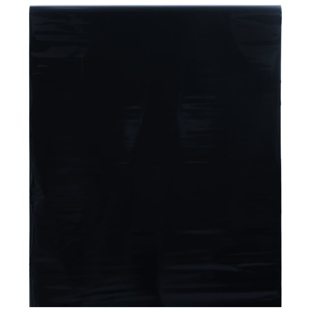 vidaXL Lámina de ventana esmerilada estática PVC negro 90x2000 cm