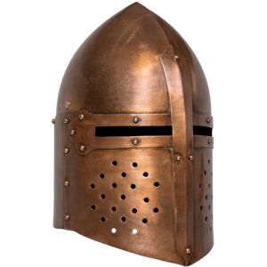 vidaXL Réplica de casco de caballero medieval antiguo LARP acero cobre